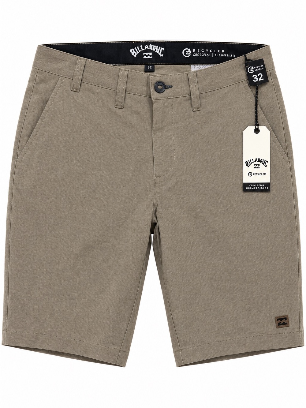 NWT Billabong Crossfire Submersible 21” Hybrid Shorts Khaki Men’s 32